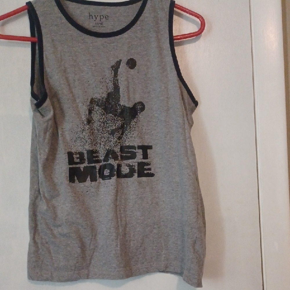 Hype Kids Gray Tank Top with Black Graphic